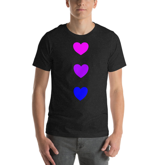 Blue Purple and Pink Hearted Tee