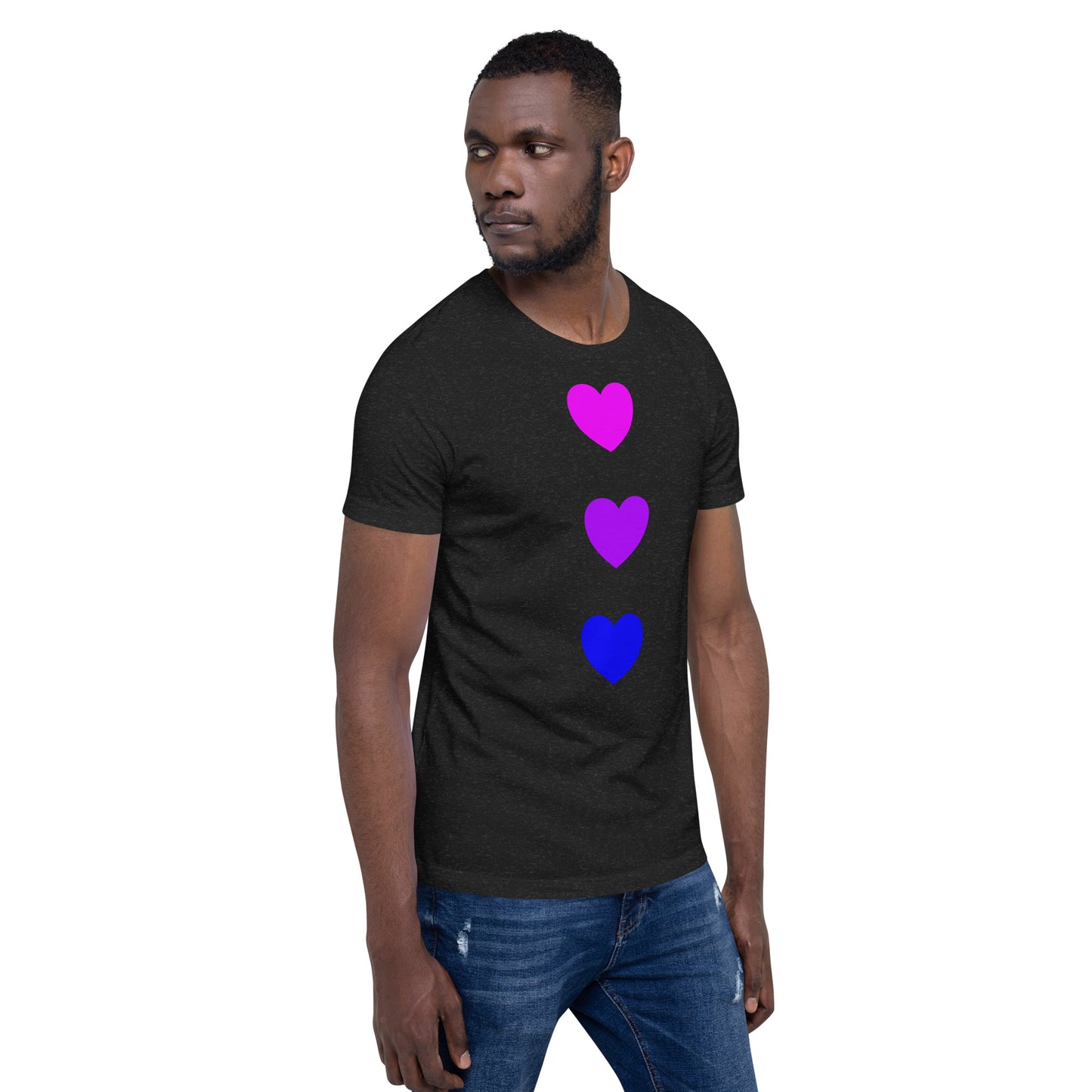 Blue Purple and Pink Hearted Tee